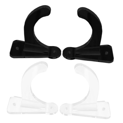 Kisangel 2 Sets Horizontal Baseball Bat Hanger Wall Mount Display Rack Acrylic Softball Bat Holder Baseball Bat Display Bracket Collectible Bat Rack for Home Garage