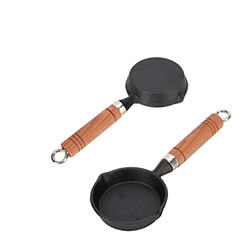 single serve cast iron skillets - 2Pcs Nonstick Egg Fry Pan, Mini Cast Iron Omelet Pan Single Serve Frying Pan Skillet Non stick Fry Pan for Fried Egg Hot Oil