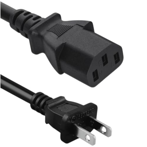 AC Power Cable, 2 Prong to 3 Prong Adapter Cord, 3ft, Compatible with Xbox 360, Xbox One, PS3