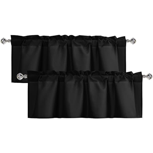 XWZO Kitchen Valances Curtains for Windows Living Room Bedroom Bathroom