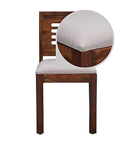Image of Furniture Sheesham Wood 2 Seater Dining Table Set | Wooden Two Seater Dinning Table with Cushioned Chairs for Living Room Home Kitchen & Restaurants (Brown) | 1 Year Warranty