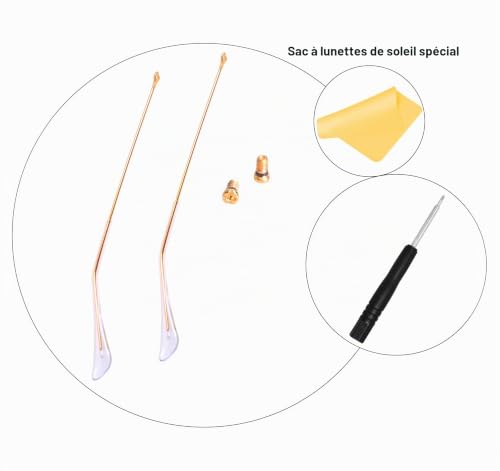 Embouts de bras de rechange de qualité supérieure pour Ray-Ban Aviator RB3025 - 2