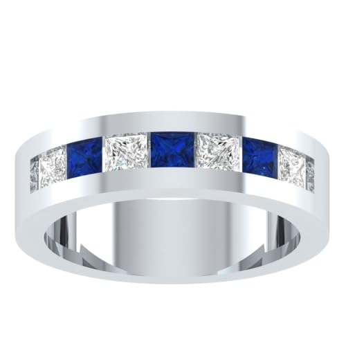 XAVIER SHINE Men's Sapphire & Diamond Band