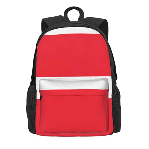 Austrian Flag Large Capacity Travel Backpack - Polyester Backpack,Multi-Functional Storage Bag2