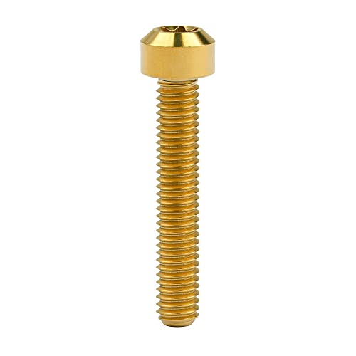 Image of Titanium Torx Square Head M6 x 10 15 20 25 30 35 40 45 50 60 65 70 80mm Screw Pack of 5 (Gold, M6x35mm)