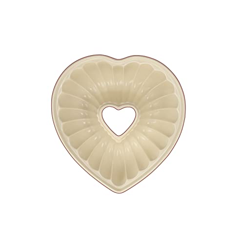 Tescoma - 622212, Delìcia, Tortiere, Stampo Ciambella a Forma di Cuore, Ceramica, Lavabile in Lavastoviglie, Rosso e Bianco - Immagine 3