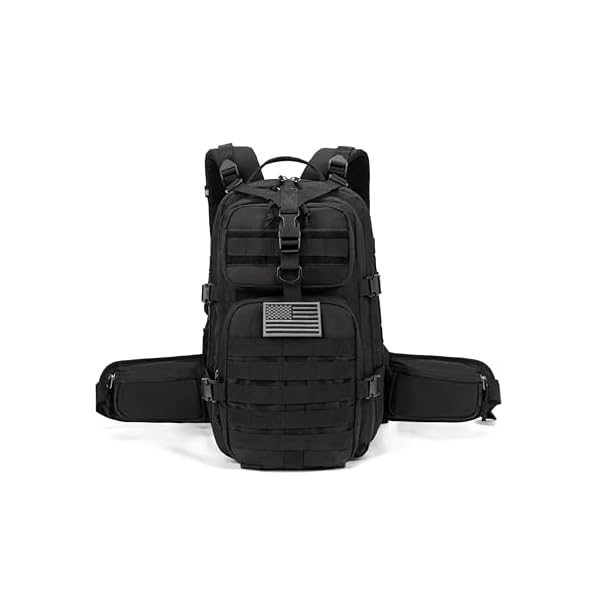 Hydration-backpack-40L-military-tactical-backpack-mountaineering-backpack-hiking-backpack-waterproof-and-durable-Black CAREYSTEN Hunting backpack,Hydration backpack, 40L Large capacity.Suitable for outdoor activities such as hunting, fishing, mountain climbing, hiking, etc(Black)