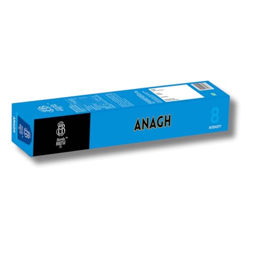 Image of Fresh Brew Co. Anagh Coffee Capsules | Intensity 8 | Medium Dark Roast | 100% Arabica Single Estate | Nespresso Compatible | Freshly Roasted | Aluminium Pods (10 Capsules Per Pack) (Pack of 10)