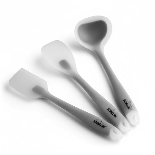 Stoneline 3-teiliges Küchenhelfer Set, Silikon, geeignet für...