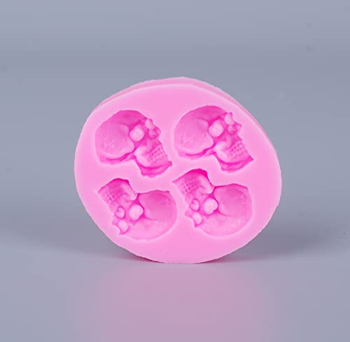 Dong Huang 3Pcs 3D Sugar Skull Silicone Mould For Chocolate Candy Molds, Fondant Mold Halloween Skull Mold For Epoxy Resin Casting, Cake Decoration Wedding Party Supplies #TOP5