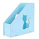 Stehsammler A4 Stehordner Holz Organizer Katzeform Tisch Organisator Mädchen Zeitschrifthalter Selbstmontiert Papierhalter Frauen Desktopfile Datei Zeitungen Zeitschriftensammler Büro Schule Zuhause