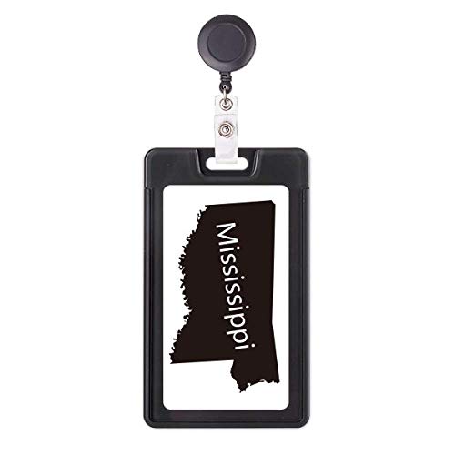 Étui rétractable pour badge Mississippi enrouleur carte USA porte-carte travail