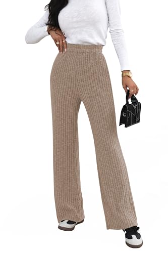 miduo Womens Winter Fashion Knit Wide Leg Elastic...