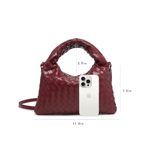 Woven Handbag Woven Crossbody Bag for Women - Women's Top-handle Handbags - Fashion Vegan Leather Bag Small Braided Purse4