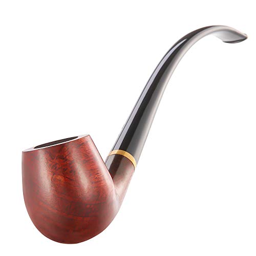 Joyoldelf Tobacco Pipe, Churchwarden Rosewood Smoking Pipe with Pipe Stand, Pipe Bit, 3-in-1 Scraper, Pipe Filter, Cork…