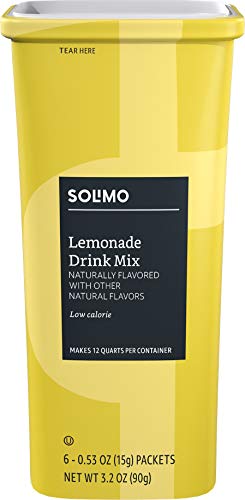 Amazon Brand - Solimo Lemonade Drink Mix, 0.53 ounce (Pack of 6)