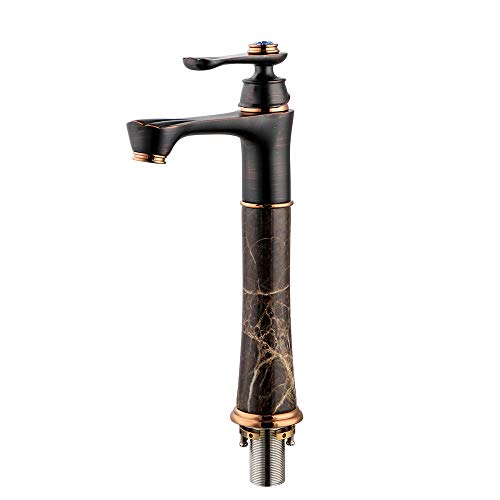 Robinet d'eau d'évier de lavabo noir antique contre le calcaire et les fuites d'eau