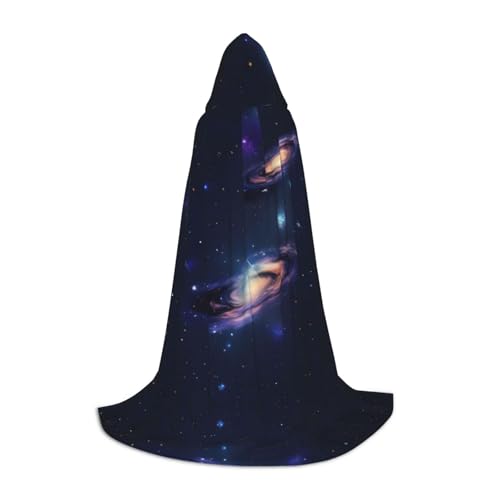 Cape à capuche univers galaxie pour déguisement carnaval homme femme