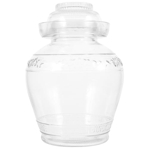 TOYANDONA Bocal De Fermentation Hermétique 10 Kg En Verre Transparent Grosse Ouverture Bocal à Kimchi Et Légumes Cuisine Maison Pot De Conservation Pour Fermentation Ménager