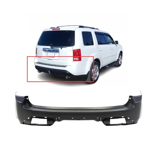 Image of FitParts Compatible with Honda Pilot 2012-2015 Rear Bumper Cover | Ready to Paint, OEM 04715SZAA70ZZ, HO1100274