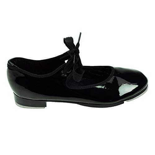 Capezio Girls Shuffle Tap Shoe (356C) -Black Pate -Child