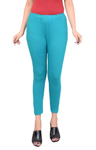 Image of High Waist Solid Woman Legging for Casual & Formal Wear Cotton Lycra Ankle Length Leggings