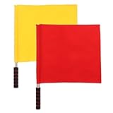 Bandera de señales manuales: el mango ergonómico y antideslizante facilita su uso diario; banderas para jueces de competición