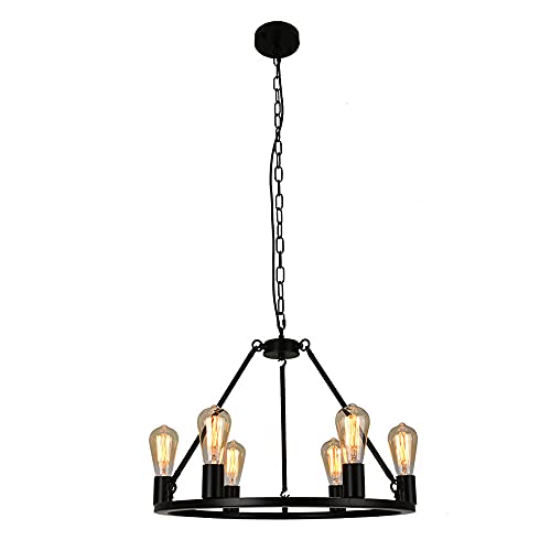 Lustre rond rustique pour éclairer votre îlot de cuisine chaleureux