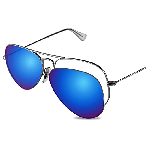 Verres pour Ray-Ban RB3025-55 bleu glacier l'élégance des reflets - 3