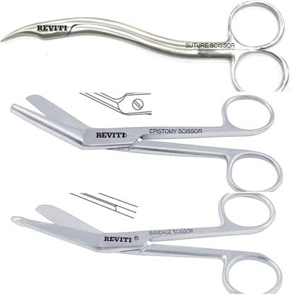 Reviti suture cutting, bandage cutting scissor, epistomy surgical scissor (B091MXWGTK) Amazon Price History, Amazon Price Tracker