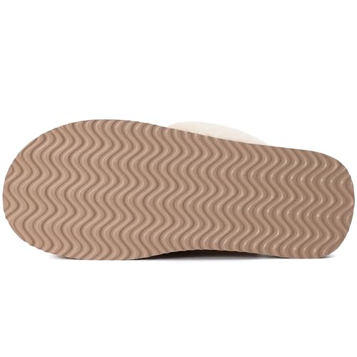 Image of Litfun Fuzzy Memory Foam Slippers for Women Indoor Outdoor House Shoes