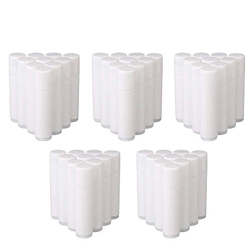 COOLBOTANG リップバームチューブ リップクリーム 繰り出し ホワイト 手作りコスメ 手作り化粧品/リップクリーム 50個 5g ミニ 詰め替え容器