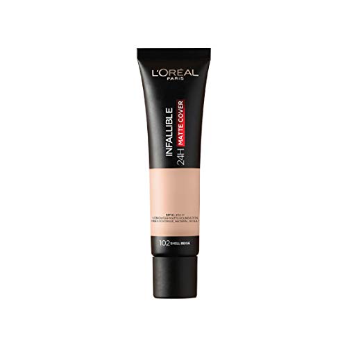 Image of L'Oreal Paris Infallible 24H Matte Cover Foundation, 102 Shell Beige, 35ml