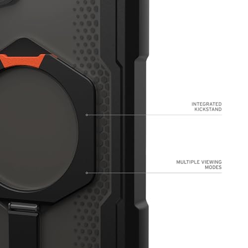Image of URBAN ARMOR GEAR UAG Designed for Samsung Galaxy S24 Ultra Case 6.8 inch Plasma XTE Black /Orange, with Kickstand Rugged Military Drop-Proof Impact Resistant Non-Slip Transparent Protective Cover