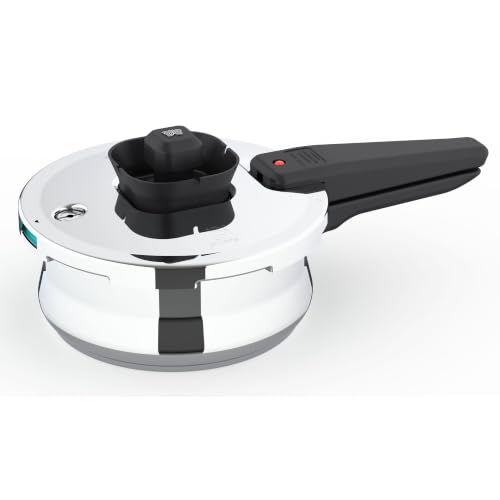 Image of Butterfly Duo Curve SS 2L Pressure Cooker|Induction Base | Halo Crown Spill filter| | Patented Pressure Lock Handle(4th Level Safety) | Float mechanism powered Optimal Steam Cooking | 5 Years Warranty