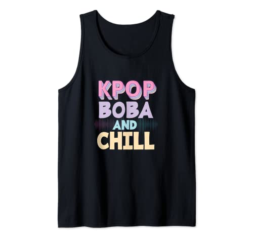 Música pop coreana Boba Drink Lover - K Pop Bubble Tea Lover Camiseta sin Mangas
