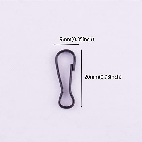 Mini Push Gate Snap Hook Metal Craft Clip Spring Hook Quick Link Clips Keychain Jewelry for Bag Chain 4 colors 100 pcs (Gold)