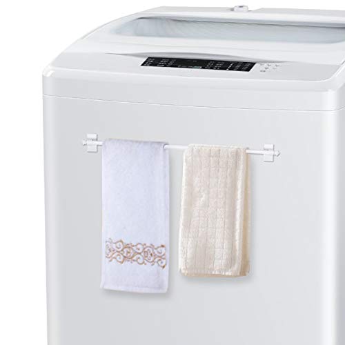 Magnetic Curtain Rod Multi-Use Adjustable Cafe Sidelight Magnetic Rods, 09"-16" Magnetic Curtain Rod, White, 2-Pack #TOP5