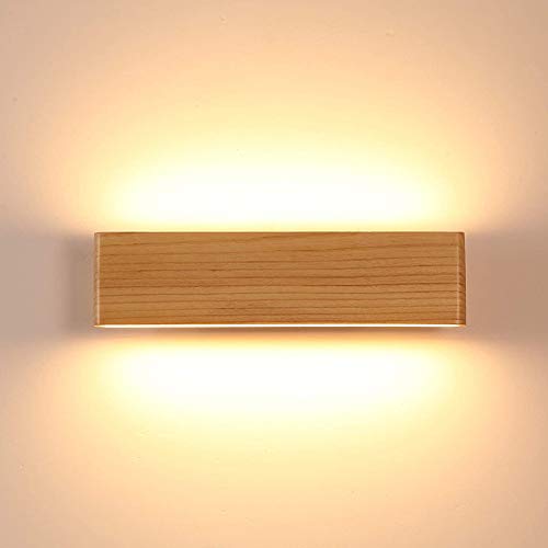 Belief Rebirth LED Lámparas de Pared,Aplique de Pared Industrial Vintage Interior Lámpara Pared Madera,Dormitorio, Cocina, Restaurante, Café, Pasillo (tamaño : 12.5inch)