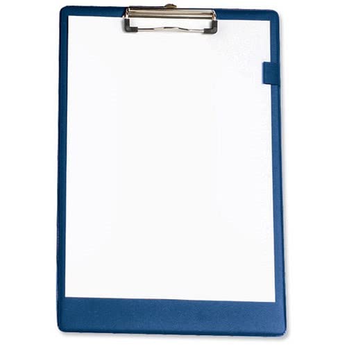 Porte-bloc PVC Q Connect Format A4 - Bleu, Pour Bureau Ou École