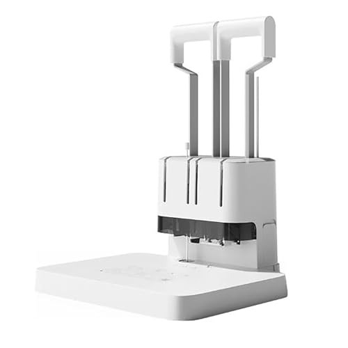 Punzonatrice manuale e rilegatrice per buoni finanziari, diametro 5,2 mm, lega fino a 40 mm di spessore, ideale per presentazioni contabili, include 100 rivetti