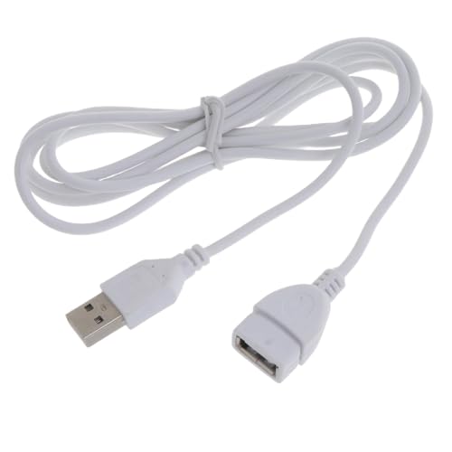 WOEIFGV 5ft White USB Extension Cables USB 2.0 Type A Male to A Female Extension Cable for Keyboard Printer