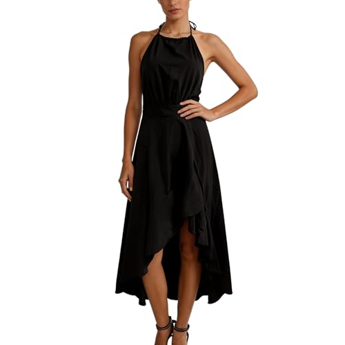 Robe enveloppante longue d'été élégante pour femme à volants