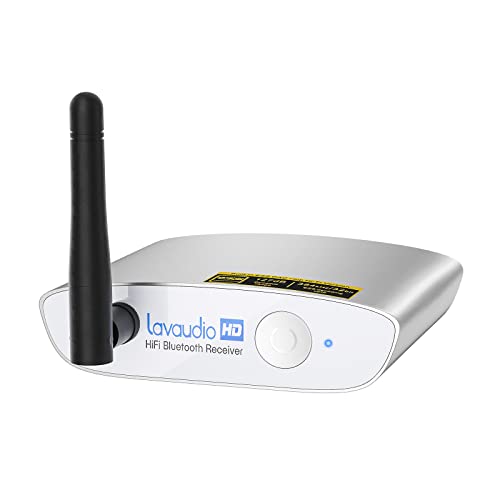 1Mii HiFi Bluetooth 5.0 Music Receiver for Home Stereo Long Range Bluetooth Audio Adapter with Audiophile DAC, aptX HD & LDAC for AV Receiver or Stereo Amplifier - DS200Pro Silver