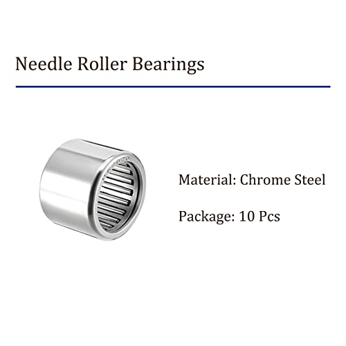 Kozelo 10 Stück HK2020 Nadel Rollenlager - [20mmx26mmx20mm] Offene Seite für Getriebe Einsatz Chrom Stahl Rollen