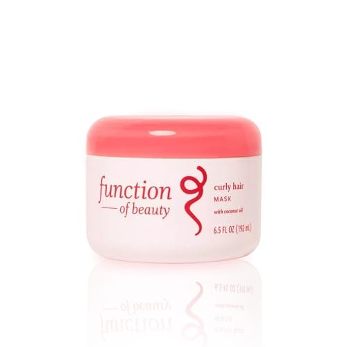 FUNCTION OF BEAUTY Hair Mask for Curly Hair, 6.5 oz - Deep Conditioning Formula With Coconut Oil and Shea Butter for Smooth, Hydrated, Healthier Looking Curls