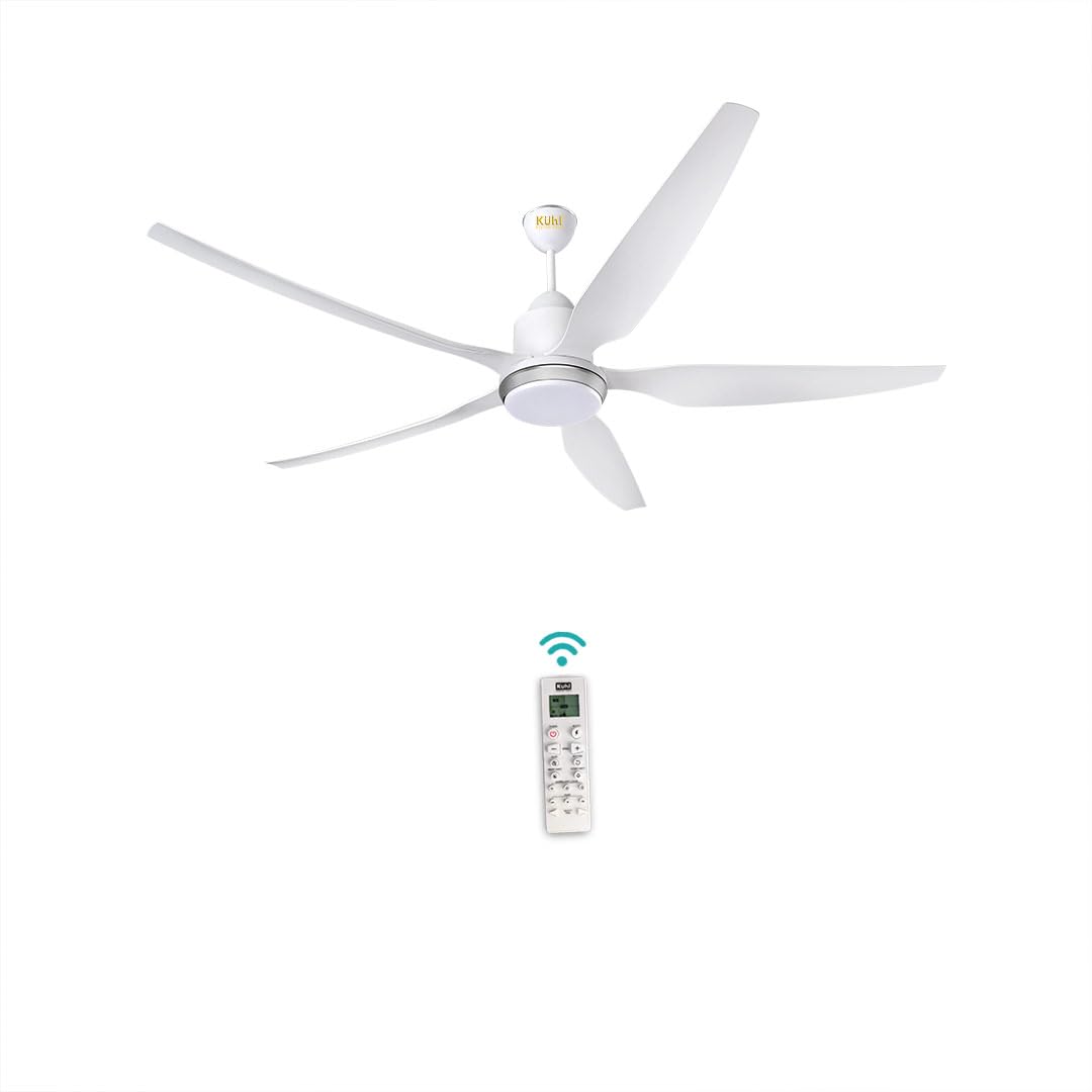 KUHL Galaxis G5 1670 Mm 65% Power Saving Bldc Ceiling Fan | Bee 5 Star Rated | High Air Flow | 5 Year Warranty | Free Installation | White