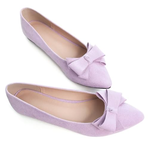 Image of SAILING LU Women's Bow-Knot Pointed Toe Ballet Flats