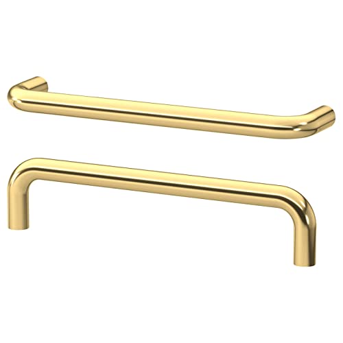 IKEA Bagganas Handle Brass Color 2 Pack 003.384.07 Size 5 5/8 ", Gold - Image 2