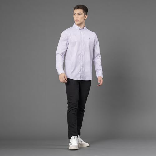 Image of Red Tape Striped Regular Fit Shirt For Men | Comfortable & Stylish
